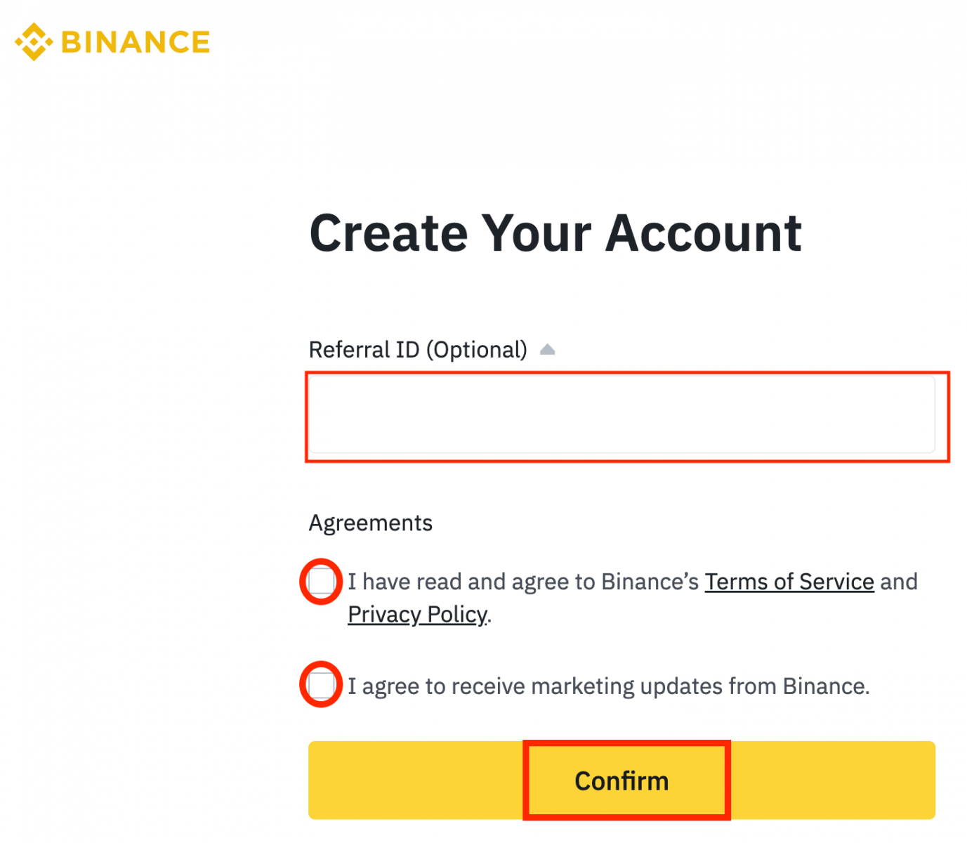 如何在 Binance 中注册和验证帐户 如何在 Binance 中注册和验证帐户